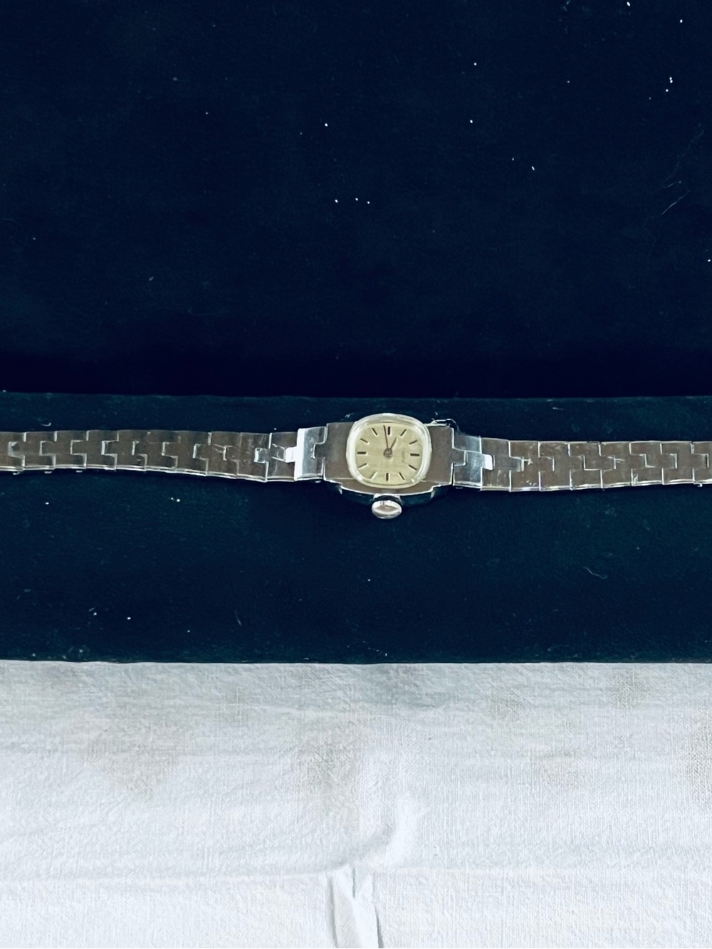 Timex Silver Bracelet Watch with Champagne Dial